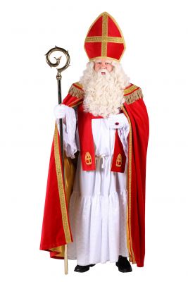 Weihnachtsmann Glocke mit Holzgriff groß