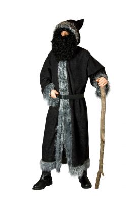 Knecht Ruprecht Krampus schwarzer Zottel-Mantel Nikolaus Gehilfe