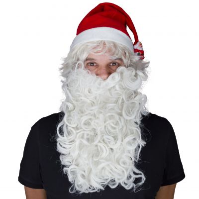 Nikolausbart Nikolaus Weihnachtsmannbart Weihnachtsmann Bart Vollbart natur