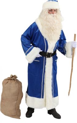 Nikolaus Weihnachtsmann Mantel in blau Väterchen Frost