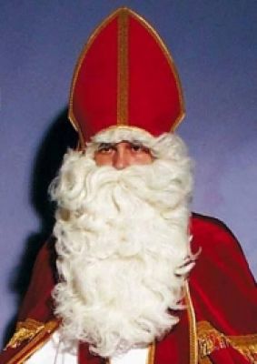 Nikolaus Weihnachtsmann Bart + Perücke de Luxe