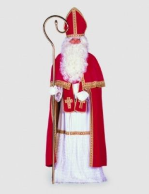 Herren Kostüm Bischof Nikolaus Bischofskleid Lieferumfang:weiße Albe mit Schärpe 
