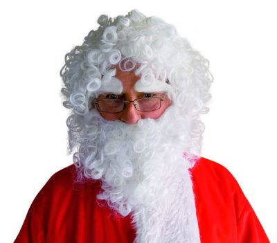 Weihnachtsperücke mit Bart und Augenbrauen Nikolausperücke Nikolausbart