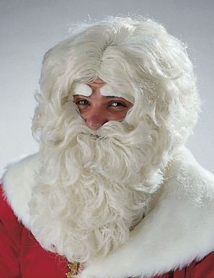 Nikolaus Weihnachtsmann Bart Perücke Augenbrauen im Set