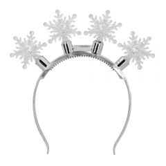 LED-Tiara Haarreif Snowflake Schneeflocken Nikolaus Weihnachtsmann Engel Zubehör Kostüm