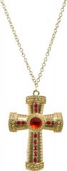 Kette Sankt Nikolaus Bischof mit Kreuz de Luxe Kreuzkette Königskette