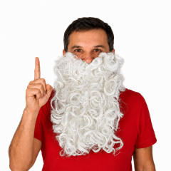 Nikolausbart Nikolaus Weihnachtsmannbart Weihnachtsmann Bart Vollbart natur