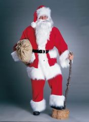 Nikolaus Weihnachtsmann Kostüm Hochwertiger Cordanzug