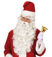 Nikolaus Weihnachtsmann Perücke + Bart Deluxe Modell