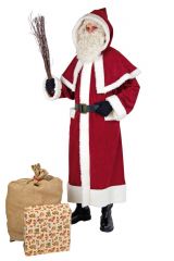 Nikolaus Weihnachtsmannmantel mit Pellerine Santa Claus Hochwertig