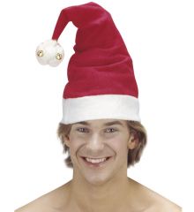 Nikolausmütze Weihnachtsmannmütze mit Glöckchen Weihnachtsmarkt