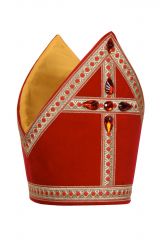Professionelle Mitra Baumwolle hochwertige Qualität Sankt Nikolaus Bischof