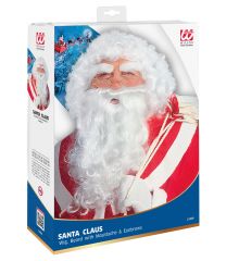 Nikolaus Weihnachtsmann Set bestehend aus Bart Perücke mit Augenbrauen