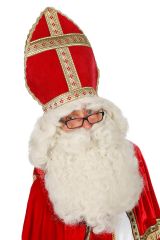 Weihnachtsmann Bischof Bart Perücke Nikolaus-Set deluxe